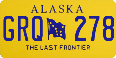 AK license plate GRQ278