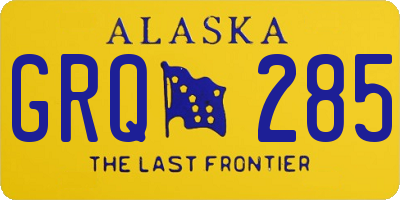 AK license plate GRQ285