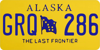 AK license plate GRQ286