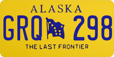 AK license plate GRQ298