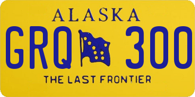 AK license plate GRQ300