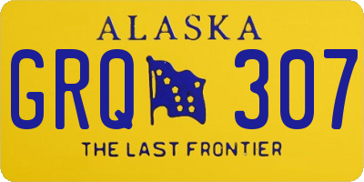 AK license plate GRQ307