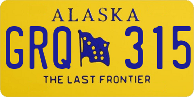 AK license plate GRQ315