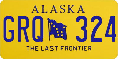 AK license plate GRQ324
