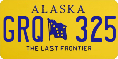 AK license plate GRQ325