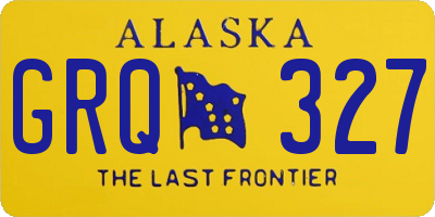 AK license plate GRQ327
