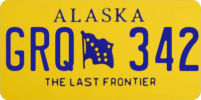AK license plate GRQ342