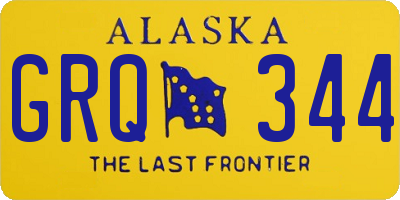 AK license plate GRQ344
