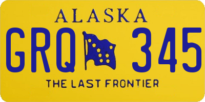 AK license plate GRQ345