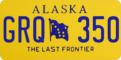 AK license plate GRQ350