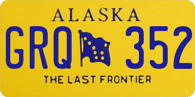 AK license plate GRQ352