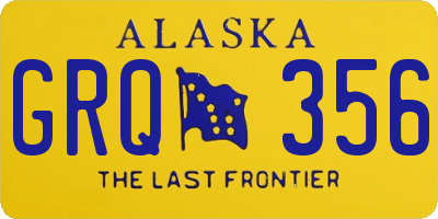 AK license plate GRQ356