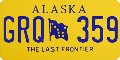 AK license plate GRQ359