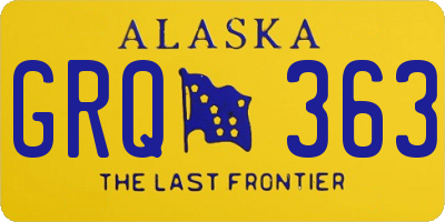 AK license plate GRQ363