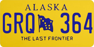 AK license plate GRQ364