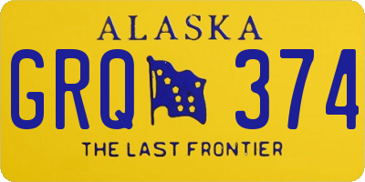 AK license plate GRQ374