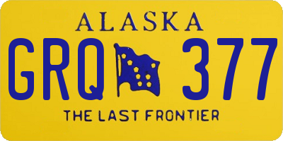 AK license plate GRQ377