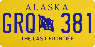 AK license plate GRQ381