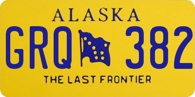 AK license plate GRQ382