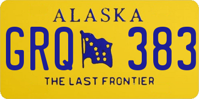 AK license plate GRQ383