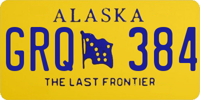 AK license plate GRQ384