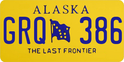AK license plate GRQ386