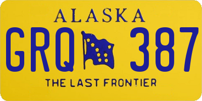 AK license plate GRQ387