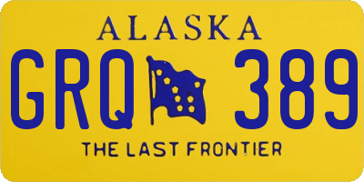 AK license plate GRQ389