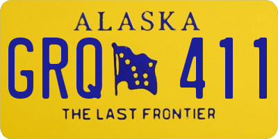 AK license plate GRQ411