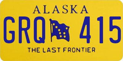 AK license plate GRQ415