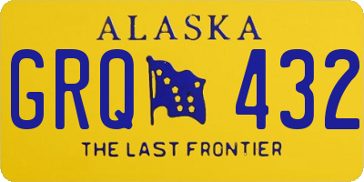 AK license plate GRQ432