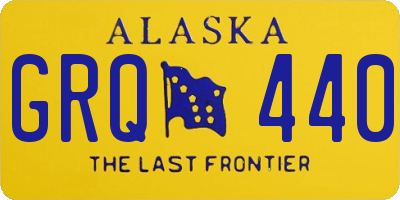 AK license plate GRQ440