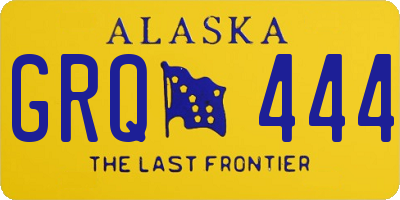 AK license plate GRQ444