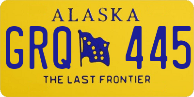 AK license plate GRQ445