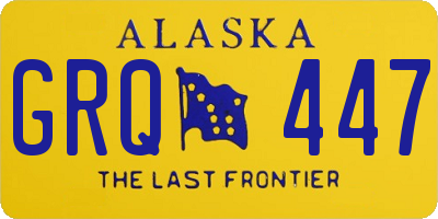 AK license plate GRQ447