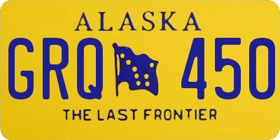 AK license plate GRQ450