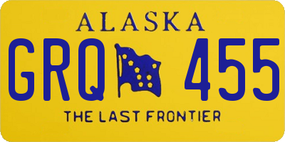 AK license plate GRQ455