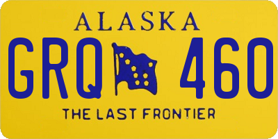 AK license plate GRQ460