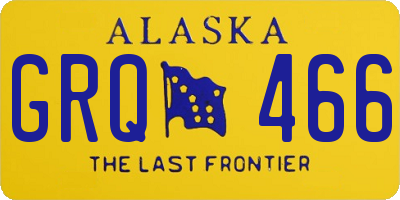 AK license plate GRQ466