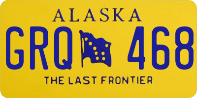 AK license plate GRQ468