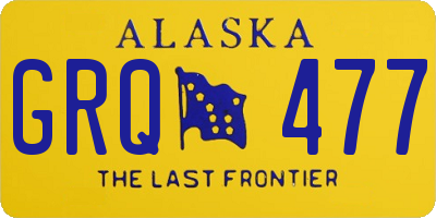 AK license plate GRQ477