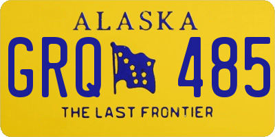 AK license plate GRQ485