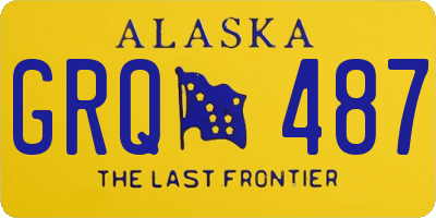AK license plate GRQ487