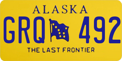 AK license plate GRQ492