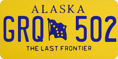 AK license plate GRQ502