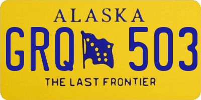 AK license plate GRQ503