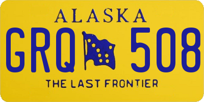 AK license plate GRQ508