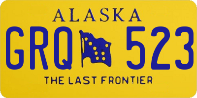 AK license plate GRQ523