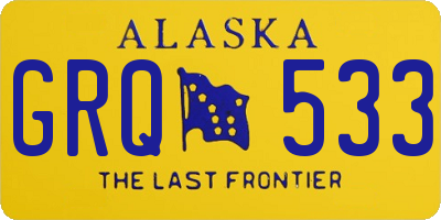 AK license plate GRQ533