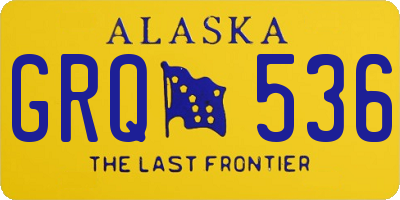 AK license plate GRQ536